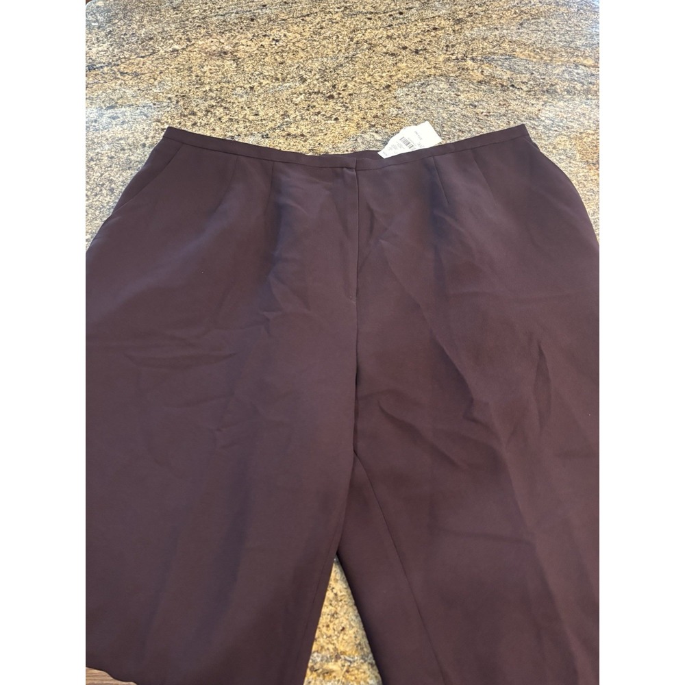 NWT August Max Woman Plus Size 18W Pants Maroon Career Church Workwear